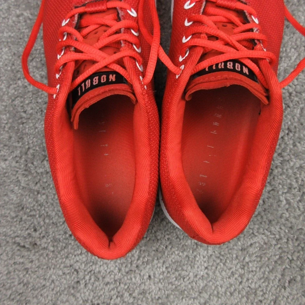NOBULL Sneakers‎ Mens Size 9.5 US Orange White Super Fabric Gym Shoes Trainers